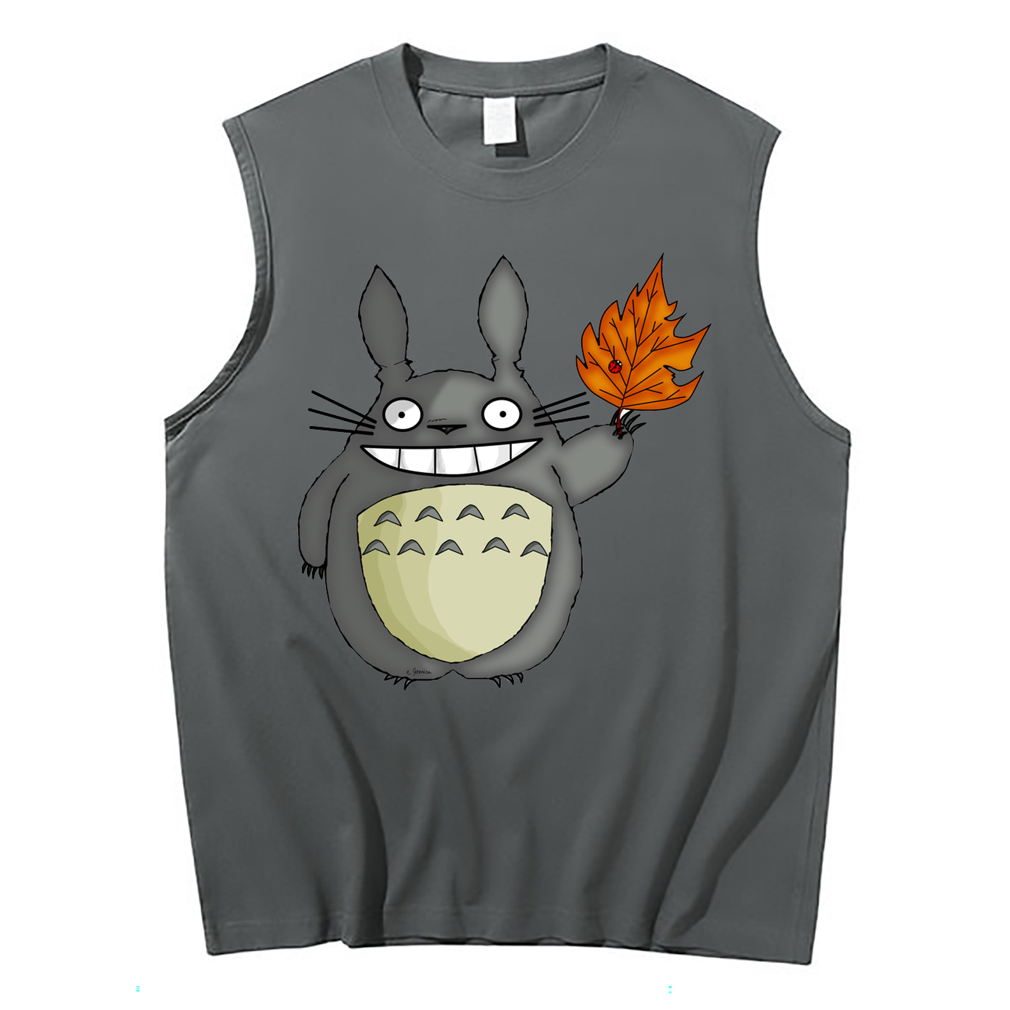 （画像用） となりのトトロ 草壁メイ 草壁サツキ My Neighbor Totoro Satsuki Kusakabe Mei Kusakabe コットン100％タンクトップ（フロントプリント）